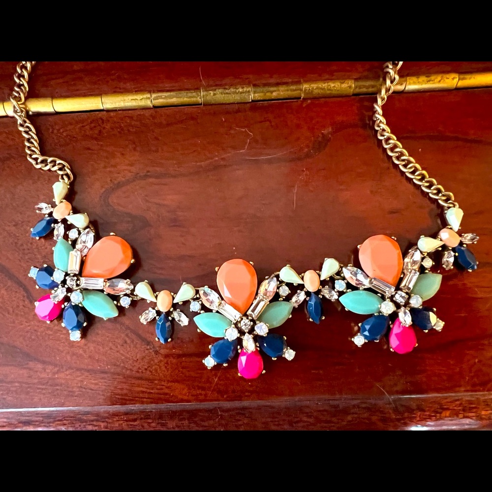 J.Crew statement necklace. Multi colors. Awesome for spring. NWOT